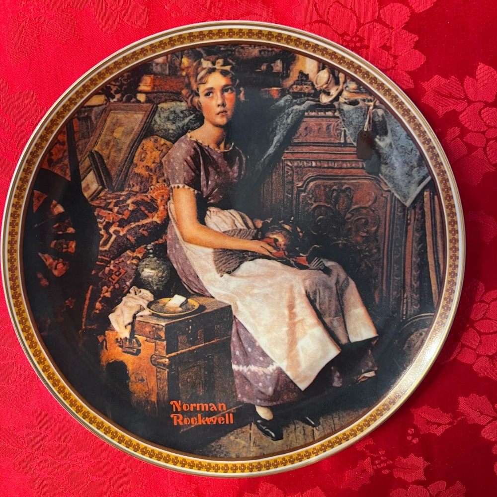 Norman Rockwell Limited Edition “Dreaming in the Attic”Plate # 16574 AC